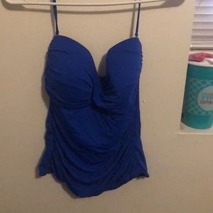 Blue bathing suit top tankini
